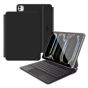 Tech-Protect SC Magnetic + Keyboard Case, skirta iPad Pro 13 inch 7/8 2024-2025, juoda
