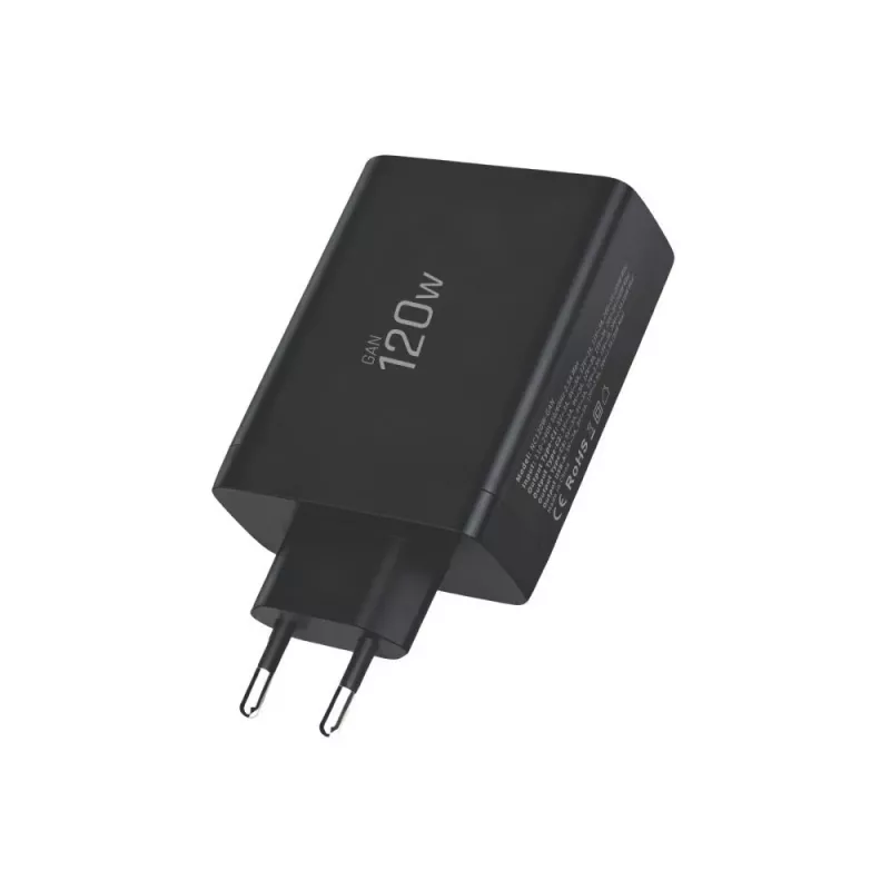 TECH-PROTECT NC120W-GAN 4 prievadų tinklo įkroviklis PD 120W / QC3.0 juodas