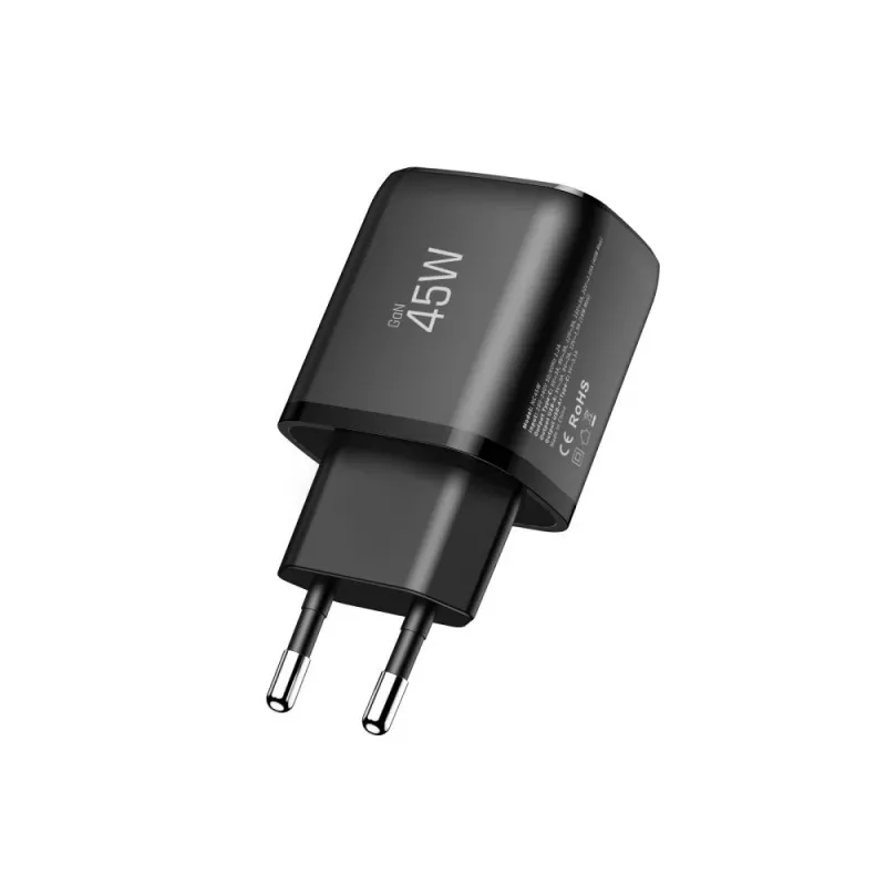 TECH-PROTECT NCA45W-GAN 2-Port Network Charger PD 45W / QC3.0 Black
