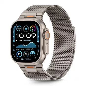 Tech-Protect Milano Vanguard, Apple Watch 8 / 9 / 10 / 11 / SE / Ultra (44 / 45 / 46 / 49 mm) sidabrinė