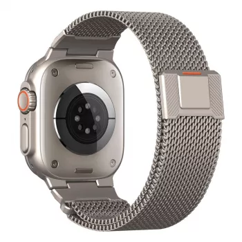 Tech-Protect Milano Vanguard, Apple Watch 8 / 9 / 10 / 11 / SE / Ultra (44 / 45 / 46 / 49 mm) sidabrinė