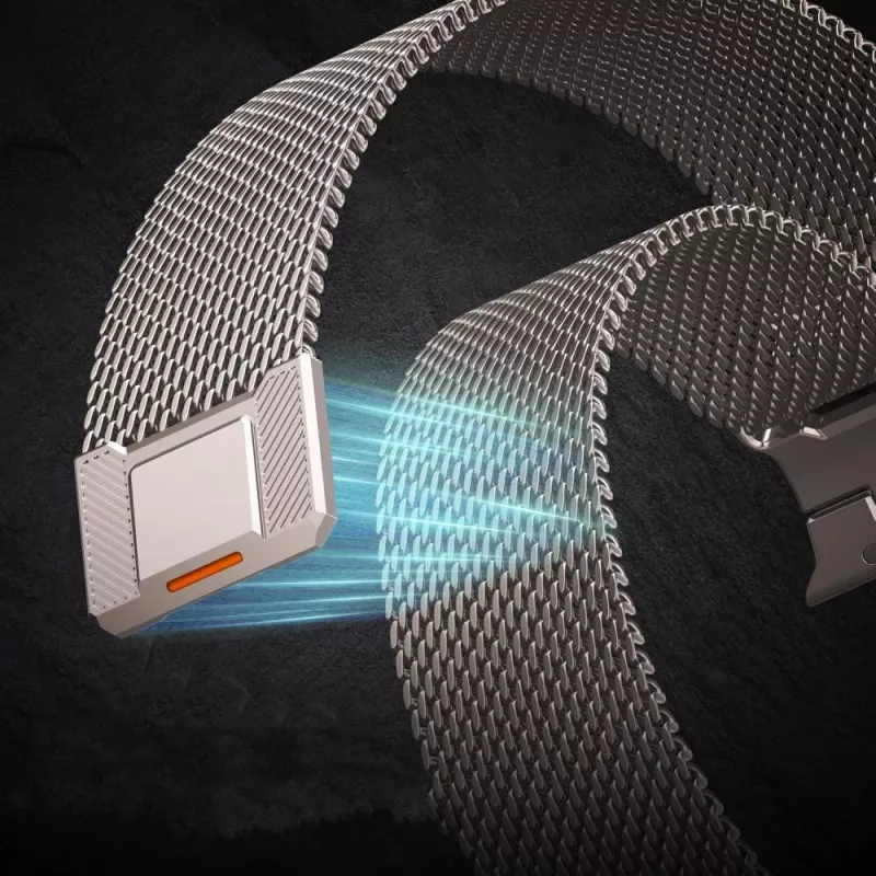 Tech-Protect Milano Vanguard, Apple Watch 8 / 9 / 10 / 11 / SE / Ultra (44 / 45 / 46 / 49 mm) sidabrinė
