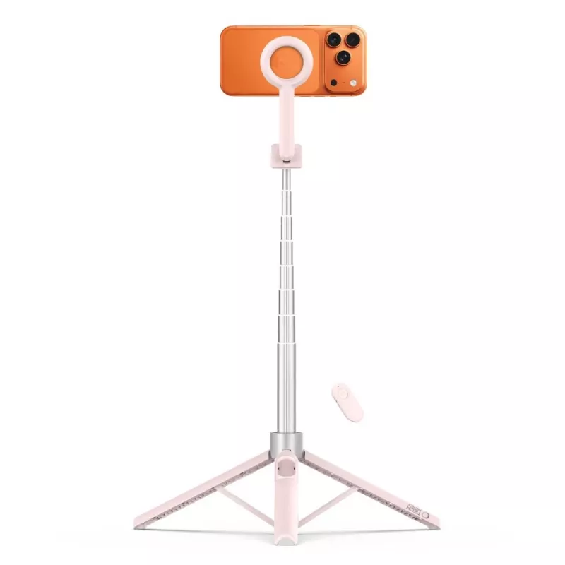 TECH-PROTECT L10S MagSafe Bluetooth Selfie Stick Tripod Pink/Grey