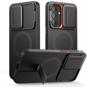 TECH-PROTECT Kevlar Aura MagSafe Case, Samsung Galaxy A57, juoda/oranžinė