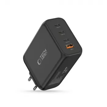 TECH-PROTECT NC240W-GAN 4 prievadų tinklo įkroviklis PD 240W / QC3.0 Juodas