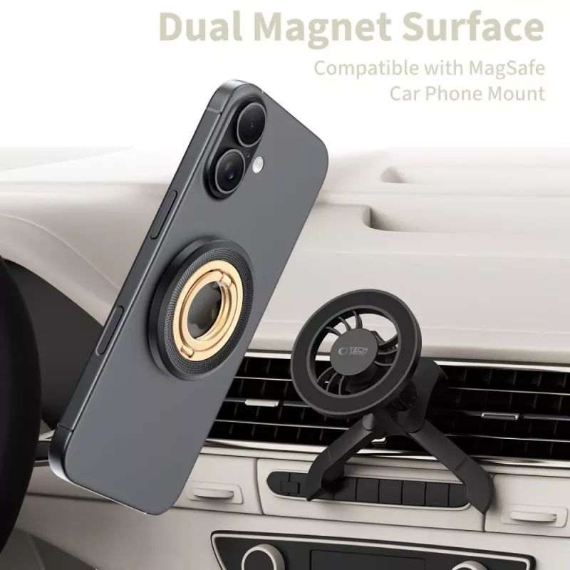 TECH-PROTECT MMR700 Lamano Magnetic MagSafe Phone Ring Black/Gold