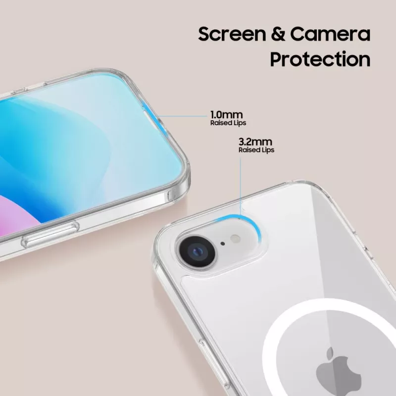 Tech-Protect Flexair Hybrid MagSafe Case, Apple iPhone 16E/17E, skaidrus