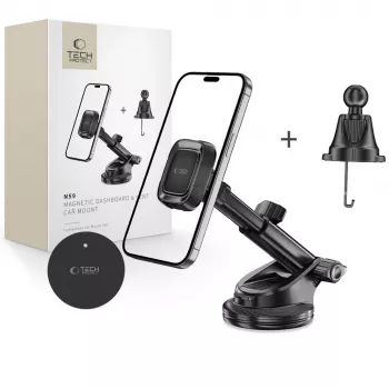 TECH-PROTECT N59 Magnetinis laikiklis automobiliui ant prietaisų skydelio ir ventiliacijos grotelių, juodas