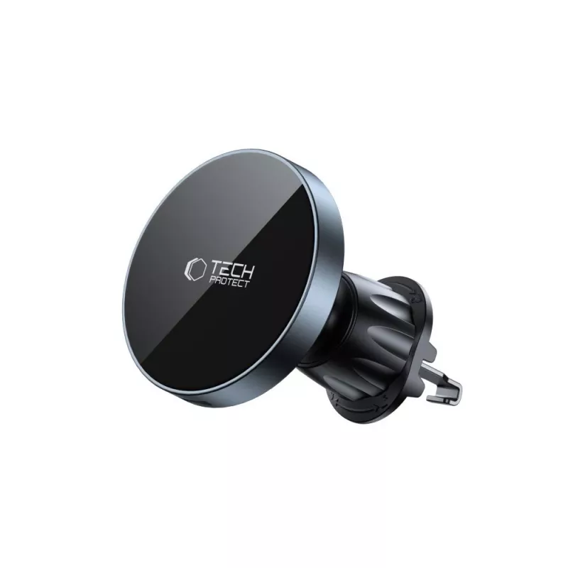 TECH-PROTECT MM15W-V5 Magnetinis MagSafe CD ir Oro Angos Automobilinis Laikiklis su Belaidžiu Įkrovikliu 15W Juodas