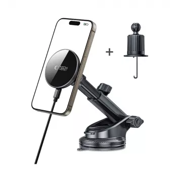 TECH-PROTECT MM15W-V10 Magnetic MagSafe Dashboard & Vent Car Mount Wireless Charger 15W Juoda