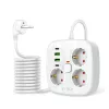 TECH-PROTECT PCS3X4 Power Strip 2 USB & 2 Type-C & 3 Socket 200cm White