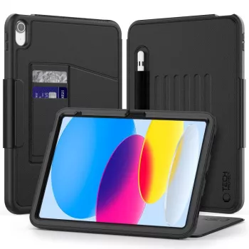 Tech-Protect SC Pen Armor Case, skirta iPad 10.9 inch 10th Gen (2022) / iPad 11 inch 11th Gen (2025) - juoda