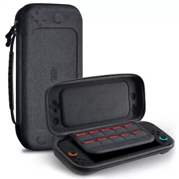 TECH-PROTECT Hard Pouch, tamsiai pilka, skirta Nintendo Switch 2