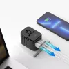 TECH-PROTECT TA200 Universalus kelioninis adapteris EU / UK / US / AU juodas