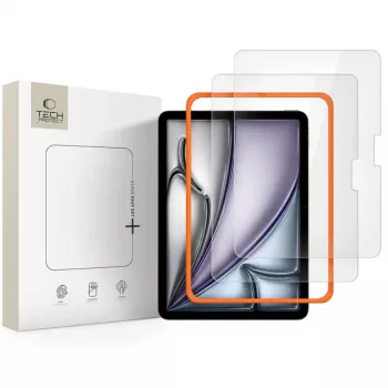 TECH-PROTECT Easy Set+ 2-Pack Grūdinto stiklo ekrano apsauga, skirta iPad Air 11 inch 6/7/8 (2024-2026), skaidri