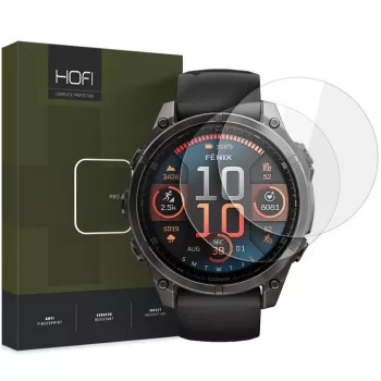 HOFI GLASS PRO+ Grūdinto stiklo ekrano apsauga 2 vnt. Garmin Fenix 8 (47 mm) Skaidri