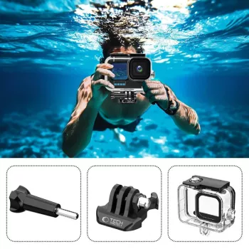 TECH-PROTECT GA200 vandeniui atsparus dėklas GoPro Hero 9 / 10 / 11 / 12 / 13 - Skaidrus