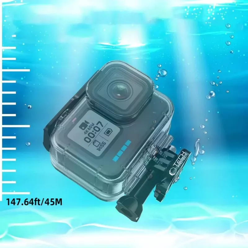 TECH-PROTECT GA200 vandeniui atsparus dėklas GoPro Hero 9 / 10 / 11 / 12 / 13 - Skaidrus