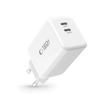 TECH-PROTECT NC45W-GAN 2-Port Network Charger PD 45W White