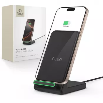 TECH-PROTECT QI15W-A40 belaidis įkroviklis juodas