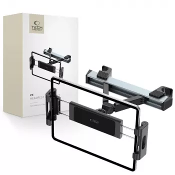 TECH-PROTECT V3 Headrest Car Mount for Tablet Black