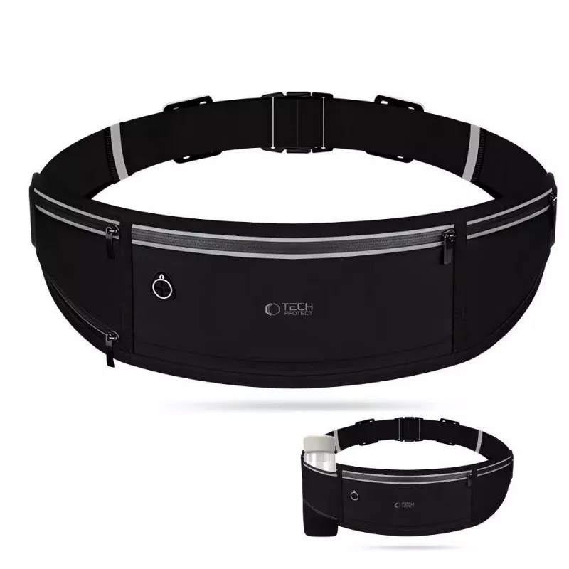 TECH-PROTECT M3 Universal Sport Waist Bag Black – Universal Sportinė Juosmens Krepšys
