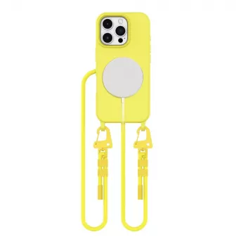 Tech-Protect Magnecklace Magsafe dėklas, skirtas Apple iPhone 16 Pro, geltonas