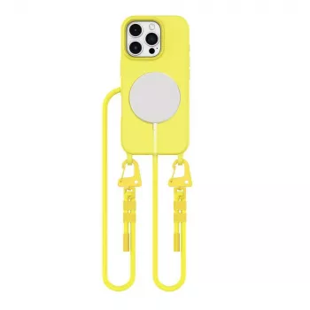 Tech-Protect Magnecklace MagSafe dėklas, skirtas iPhone 16 Pro Max, geltonas