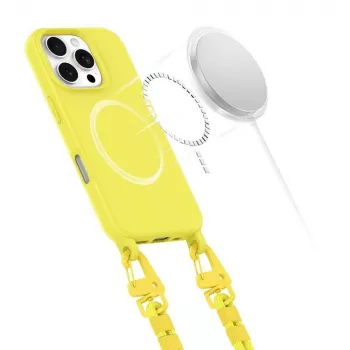 Tech-Protect Magnecklace MagSafe dėklas, skirtas iPhone 16 Pro Max, geltonas