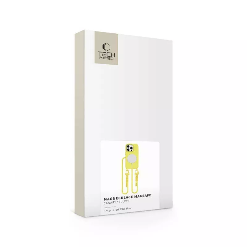 Tech-Protect Magnecklace MagSafe dėklas, skirtas iPhone 16 Pro Max, geltonas