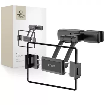 TECH-PROTECT V2 Stretchable Headrest Car Mount for Tablet Black