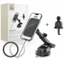 TECH-PROTECT MM15W-V9 Magnetinis belaidis automobilinis laikiklis su MagSafe ir įkrovimu 15W, juodas