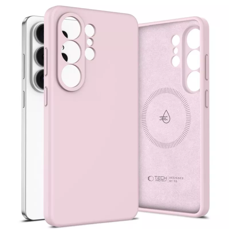 Tech-Protect Silicone MagSafe Case, skirta Samsung Galaxy S26 Ultra, Pink Pearl