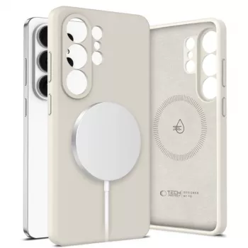 Tech-Protect Silicone MagSafe Case, skirta Samsung Galaxy S26 Ultra, Cosmic Latte