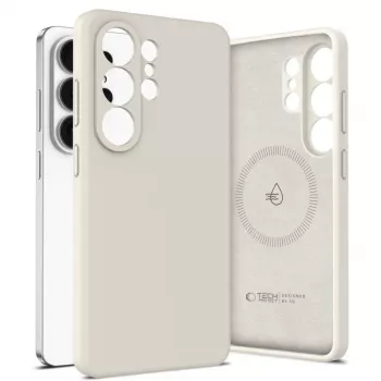Tech-Protect Silicone MagSafe Case, skirta Samsung Galaxy S26 Ultra, Cosmic Latte