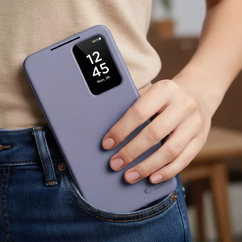 TECH-PROTECT Smart Wallet Case, skirta Samsung Galaxy A57 5G, violetinė