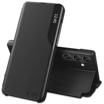 Tech-Protect Smart View Case, Samsung Galaxy A37 5G, juoda