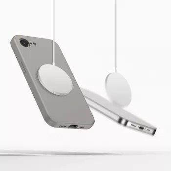 Tech-Protect Silicone MagSafe Case for Apple iPhone 16E / 17E, Stone Grey