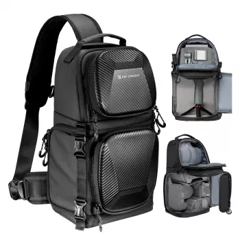 K&F Concept Sling Camera Bag 10L Crossbody DSLR Camera Bag Black KF13.176