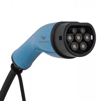 AKYGA AK-EC-22 Elektrinės transporto priemonės įkroviklis CEE 5-pin Type 2 LCD 3-fazių 32A 22kW 5m