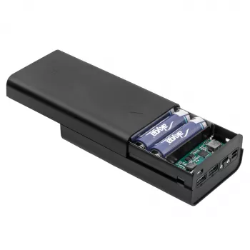 AKYGA AK-BC-05 Power Bank Enclosure 37000mAh 22.5W Qi PD QC 4+ USB-C 2xUSB-A Lightning 12x 18650
