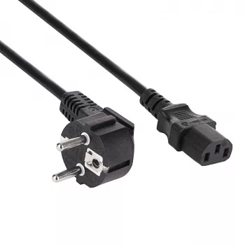 AKYGA AK-PC-08S maitinimo laidas 10 m CEE 7/7 – IEC C13 3x1,5 mm² varis juodas