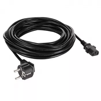 AKYGA AK-PC-08S maitinimo laidas 10 m CEE 7/7 – IEC C13 3x1,5 mm² varis juodas