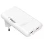 Akyga AK-CH-32 plonas GaN USB-C įkroviklis 65 W, 2 x USB-C PD, baltas