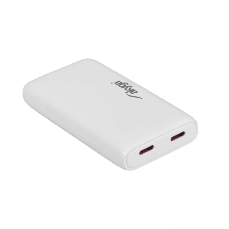 Akyga AK-CH-32 plonas GaN USB-C įkroviklis 65 W, 2 x USB-C PD, baltas