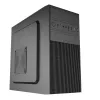 Akyga AK19BK Micro Tower kompiuterio korpusas, Micro ATX / Mini ITX, USB-C + USB 3.0 + 2x USB 2.0, be maitinimo bloko, juodas