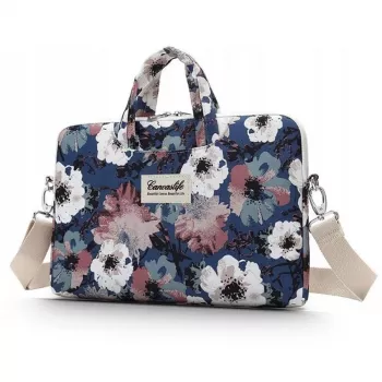 Canvaslife 15-16 inch Blue Camellia Laptop Sleeve