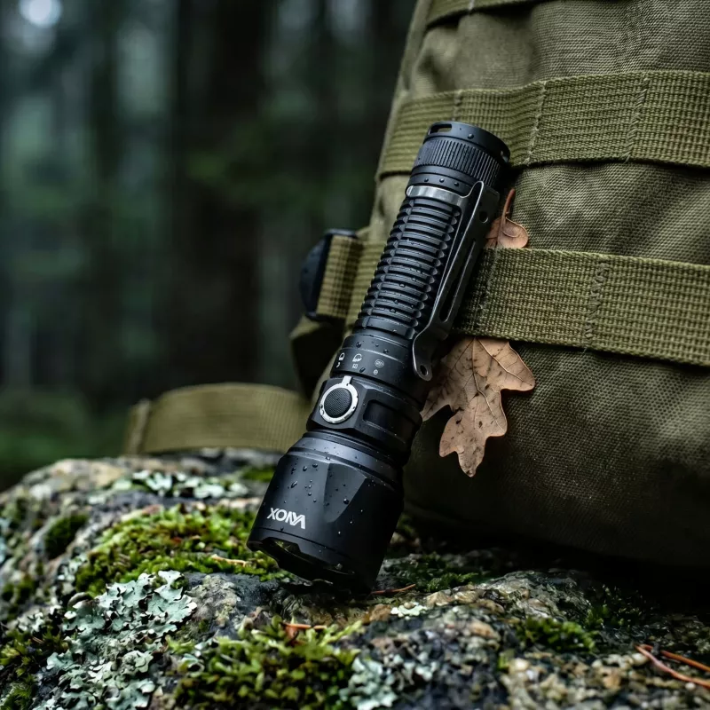 VAYOX Tactical Flashlight 2000lm White + Red Light + Green Laser VA0457
