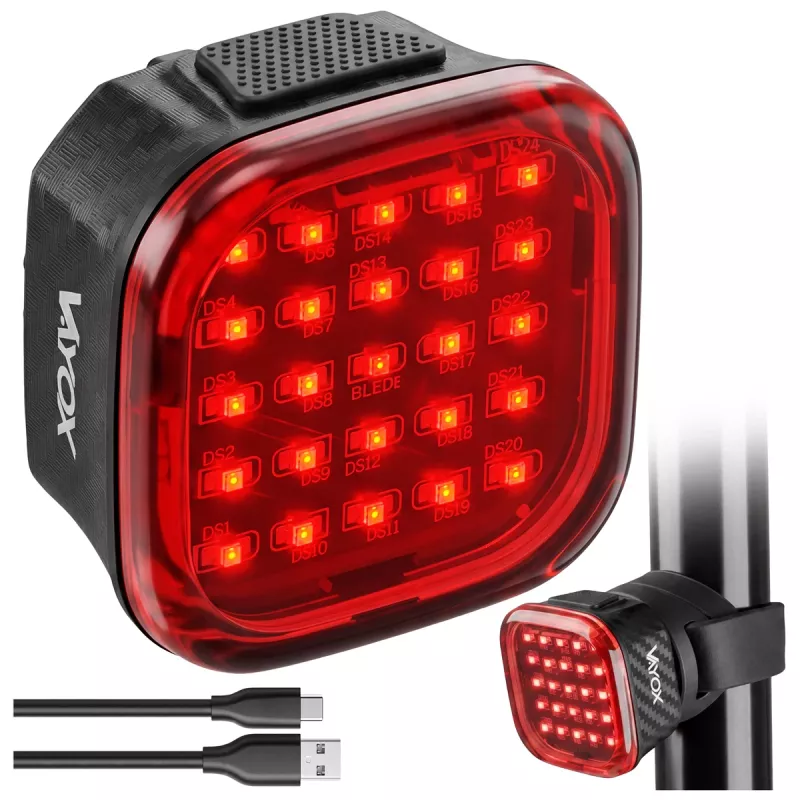 Vayox VAR60 Bicycle Rear Light 500mAh 60lm IPX6 Stop