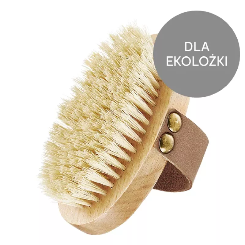 GLOV Dry Body Brush, kūno šepetys šveitimui ir masažui, natūralūs tampiko šereliai, bukmedžio rankena
